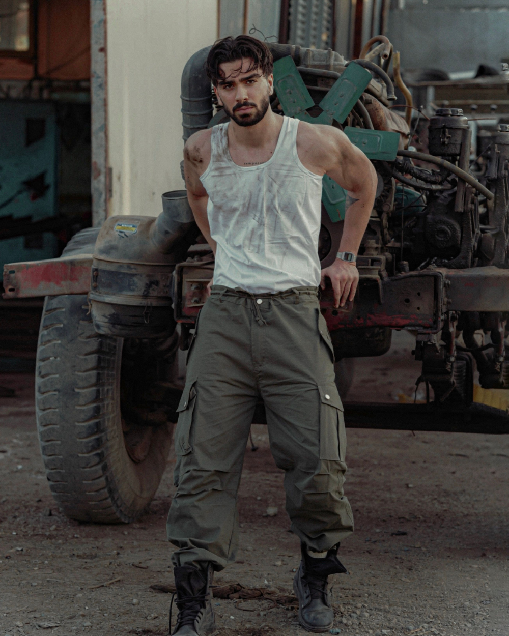 Grey Cargo Pant