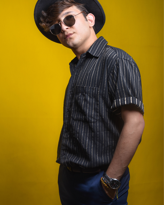 White Striped Shirt For Men